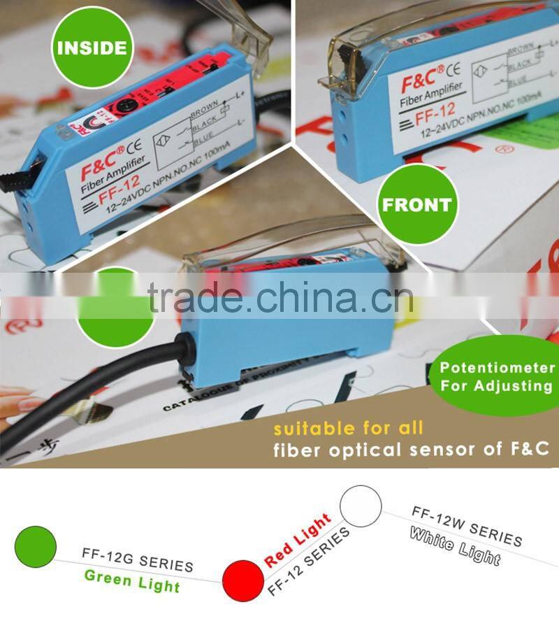 F&C Low cost optical fiber sensor amplifier FF-12 industrial amplifier