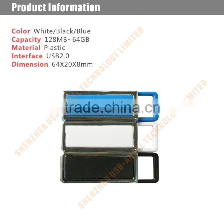 plastic sliding usb pen drive 16gb push and pull usb flash drive 2.0 usb memory disk