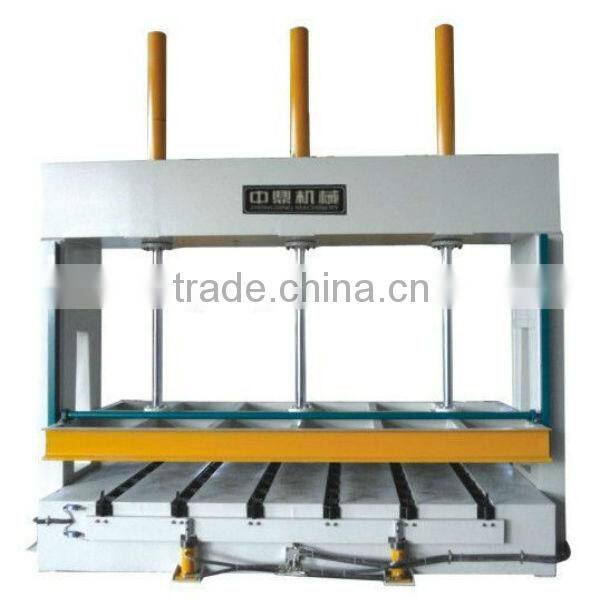 Woodworking machine hydraulic cold press veneer machine