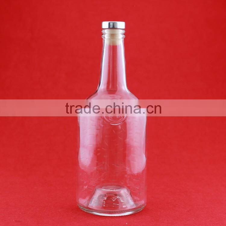 Wholesale empty beverage bottles vodka glass bottles 600ml drinks liquor bottles