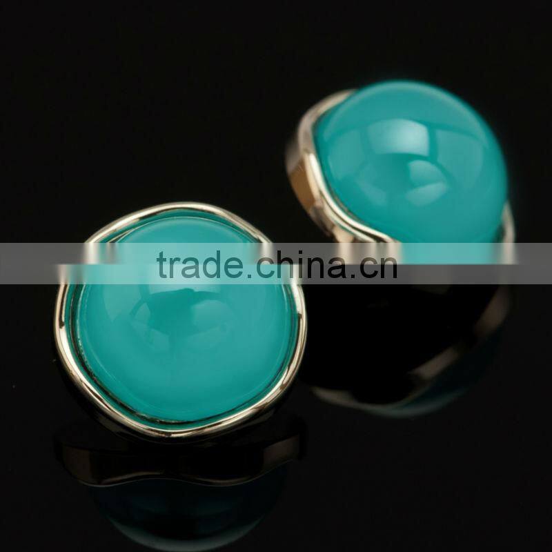 Wholesale Aquamarine Acrylic Diamond Fancy Buttons for Clothing
