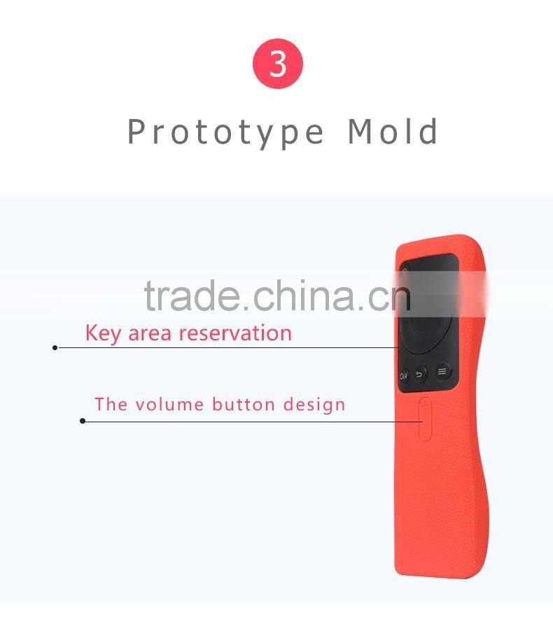 Sikai Patent Perfect Fit Fluorescent Silicone Rub Case Skin For Xiaomi TV controller Protector with hand loop Silicone Case