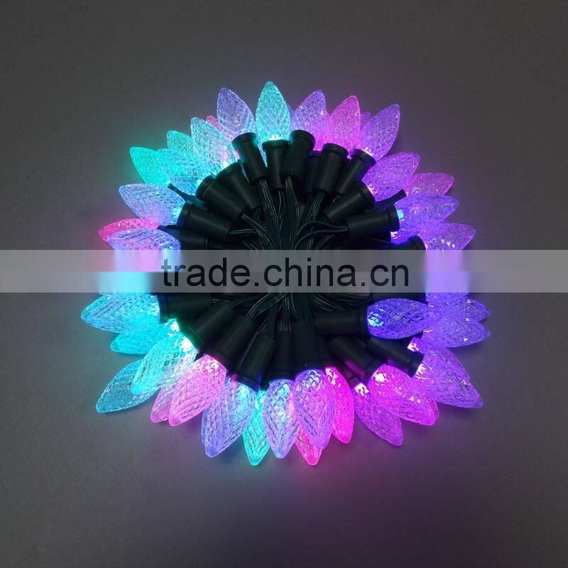 addressable RGB C7 DC12V WS2811 LED Christmas pixel string light