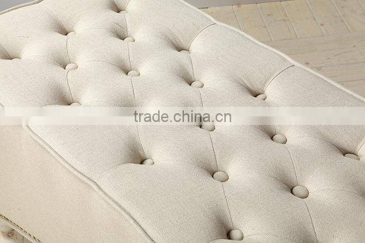 Antique home use button ottoman