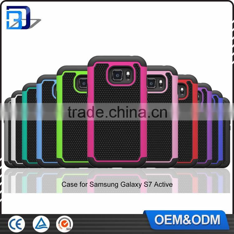 New Armor Hybrid 3 in 1 Football Texture Rugged TPU Silicone PC Back Cover For Samsung Galaxy S7 Active Phone Case Paypal Accept