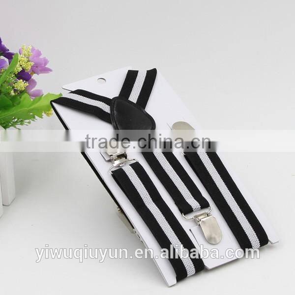 2.5cm Wide kids Unisex Clip-on Braces Elastic Suspender Fashion "Blue/White/Red" 4th of July suspenders