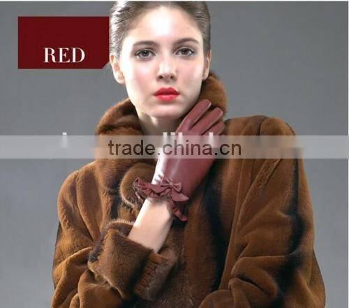 Hot Fashion Girls Leather Gloves First Grade Girls Leather Gloves