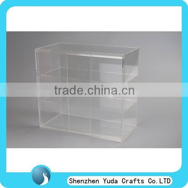 3 layers display shelves for cake and bread, wholesale clear acrylic bakery display case countertop