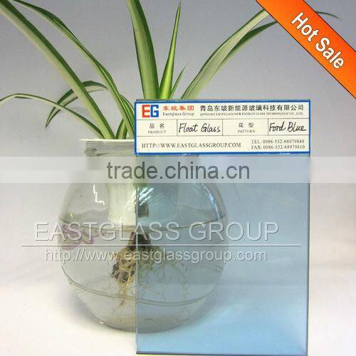 4mm,5mm,6mm,8mm,10mm,12mm Light Blue Tinted Float Glass