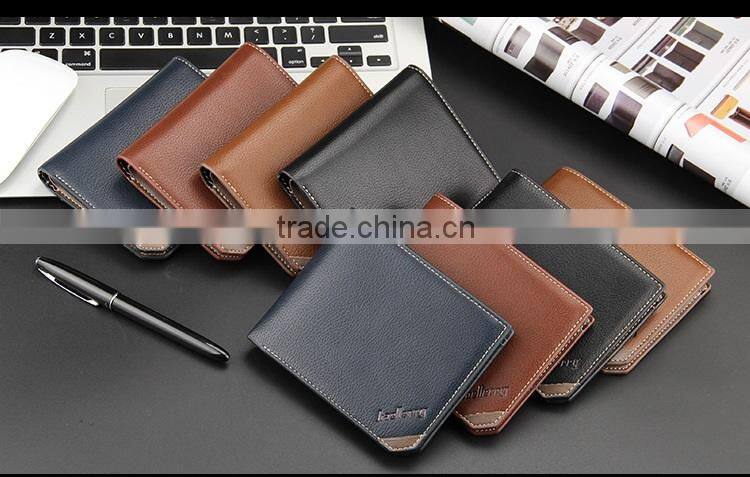 Baellery Men Business PU leather wallet for young billfold