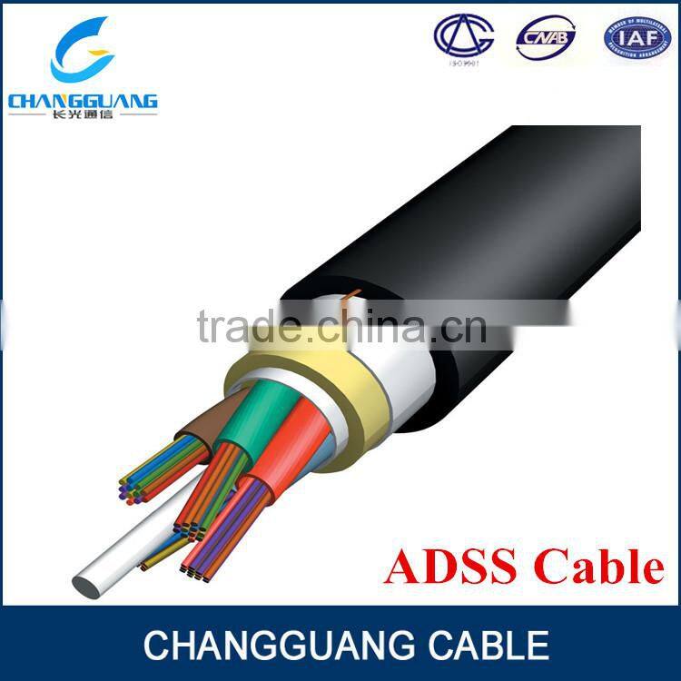 ISO approved kevlar yarn 24 core adss cable