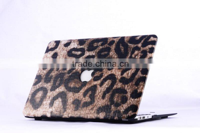 Embossment Protective Cover Case for MacBook Cover with Retina Pro 15.4 With Flag Leopard Design