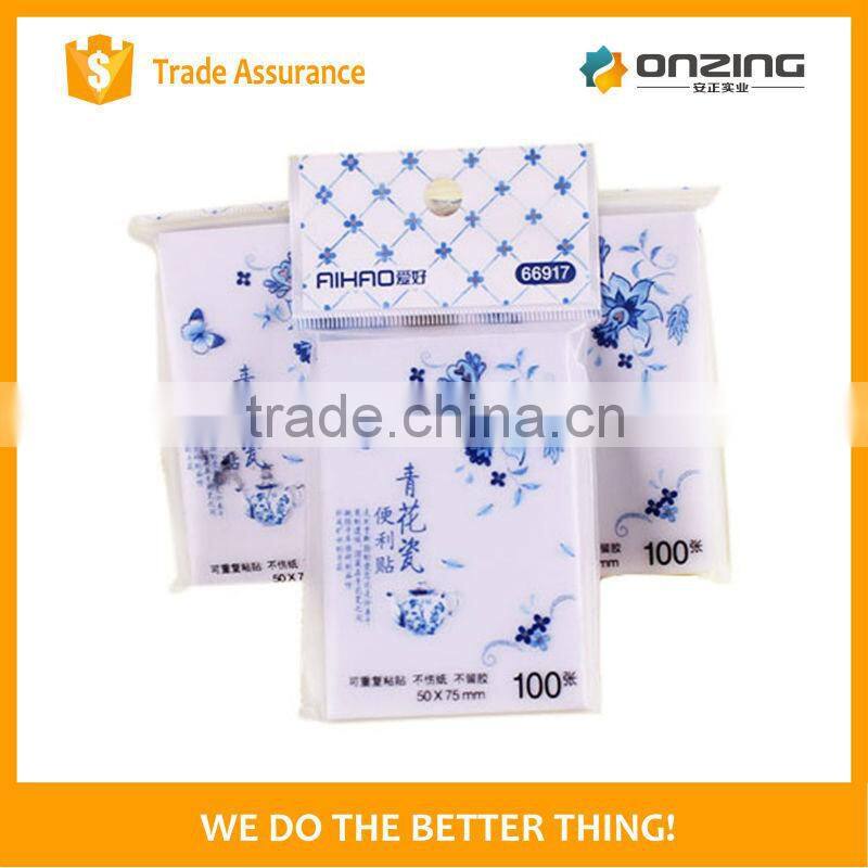 Onzing new hard paper cover notebook and sticky notes with index tabs