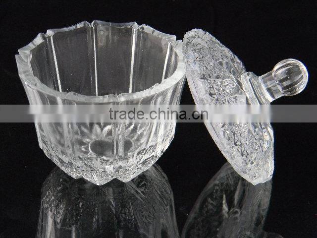 Cheap glass candy/cookie jar and glass jar for food candy