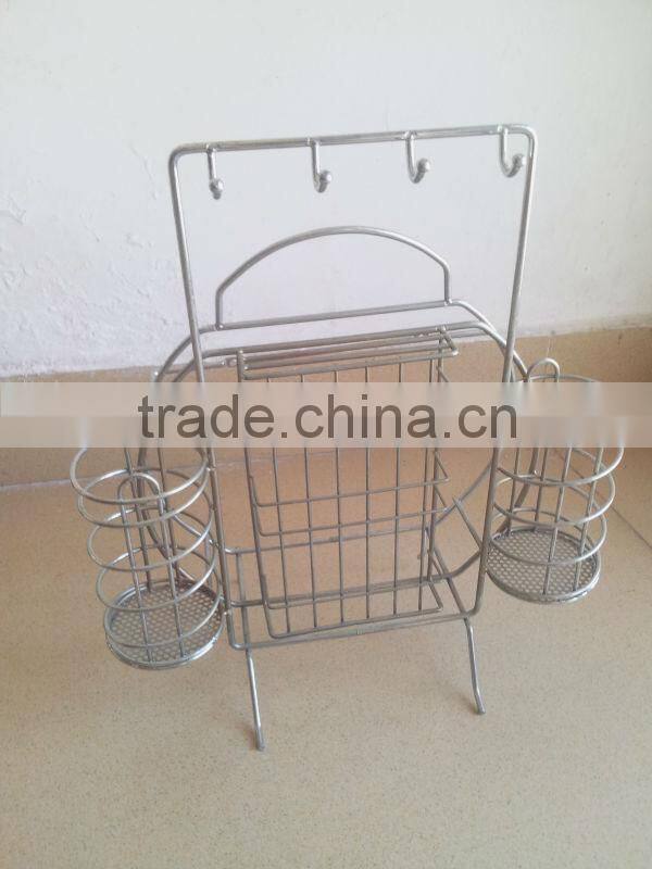 Stainless steel kitchen multifunction hanging storage rack PF-E042