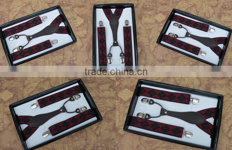 2014 Y-Back 1 Inch Wide Striped Business Mens Suspenders Wholesale