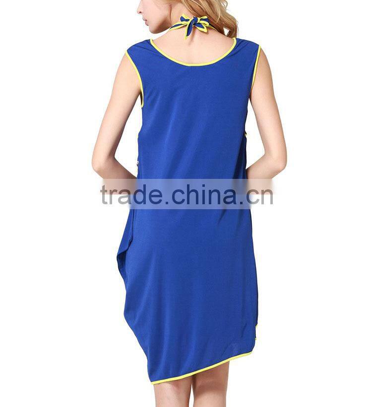 Wholesale summer asymmetrical novelty sleeveless casual women sport dress