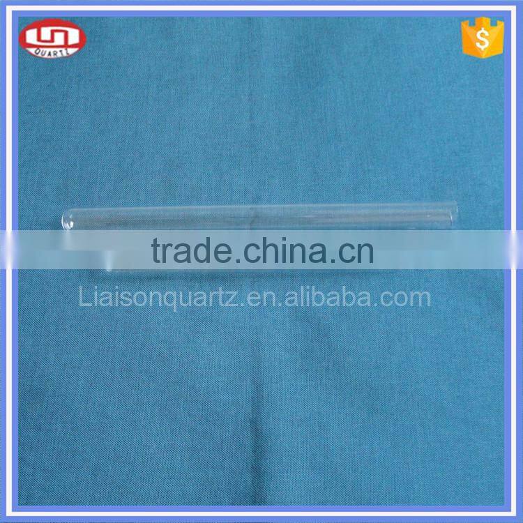 Clear heat resistant quartz glass test tube