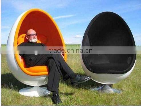 fabric cushion/(0.6MM)aluminum,fiberglass shell Material and Ball Chair Style egg ball chair
