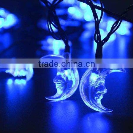 new style christmas decoration 30 led moon solar string light