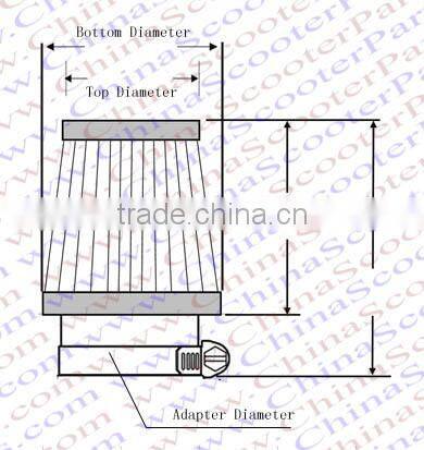 58MM Air filter Black Grid Silver Cap Mini Moto Dirt Pit Bike ATV Quad Scooter Buggy Pocket Parts