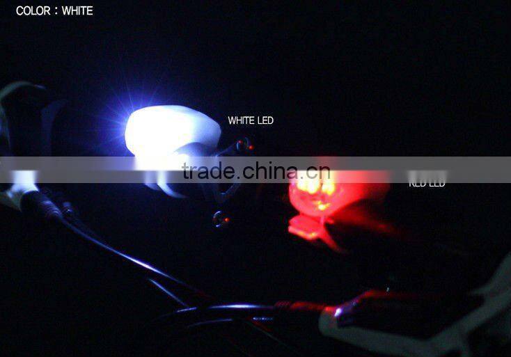 high brightness cycle warning bike light mini silicone led bicycle light
