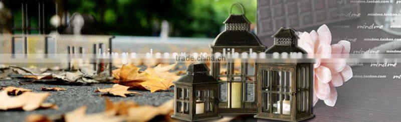 Rustic white wooden metal latnern for Chirstmas decor