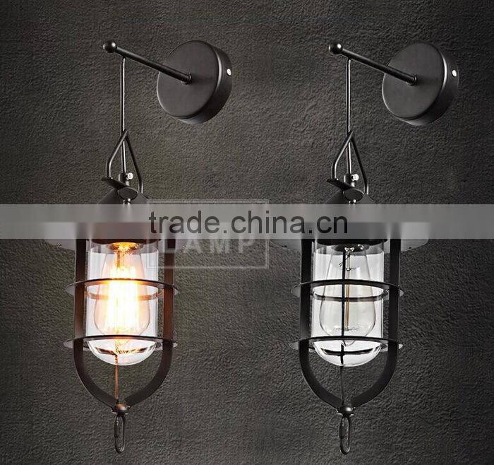 Antique Retro Industrial DIY Metal Cage Ceiling Lamp Light Pendant Home Cafe Bar