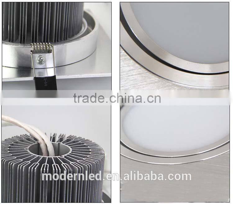 2016 new style 230v dimming 12w square trimless downlight recessed