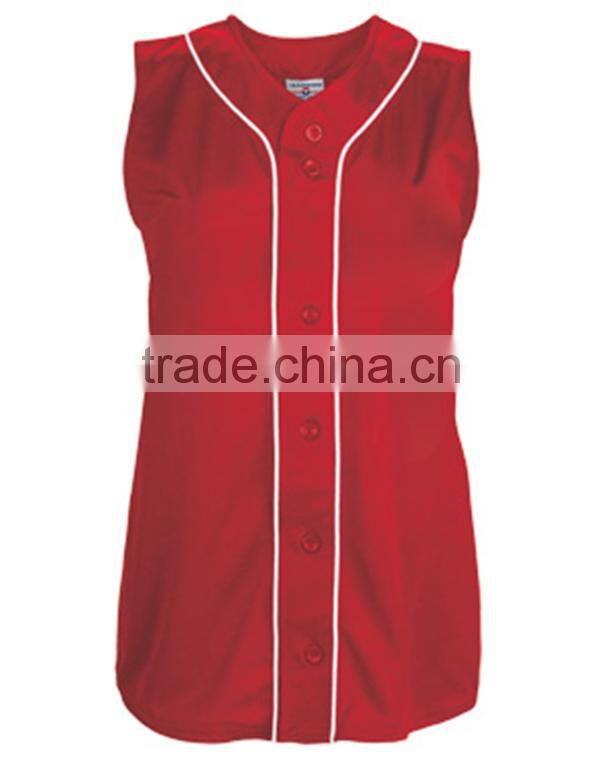 wholesale blank plain red cheap softball uniforms