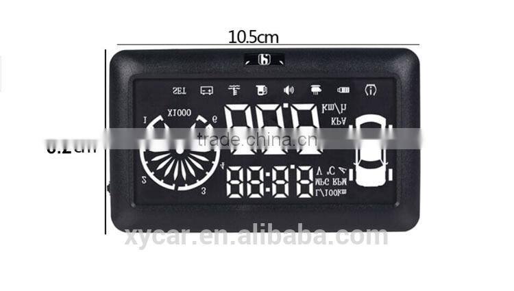 Universal cheap 3.8inch Digital Car HUD Easy Install Over Speed Aarm HUD ,Head Up Display XY-HUD204