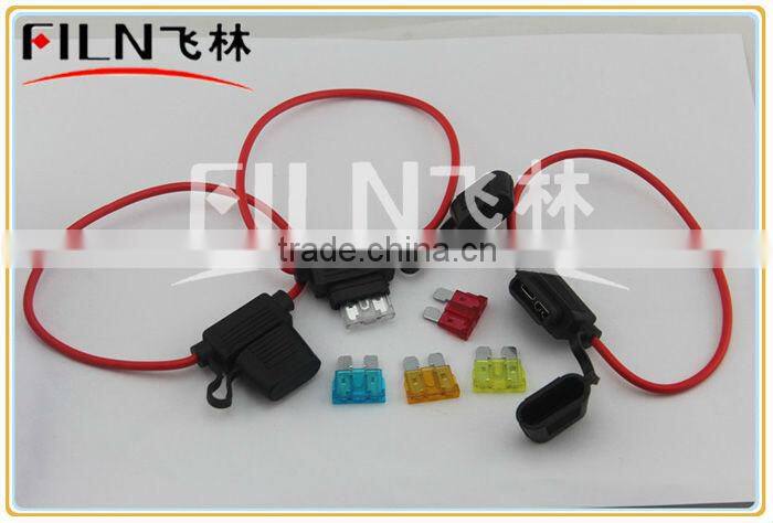 black rubber 20A in line bakelite in-line fuse holder 250VAC