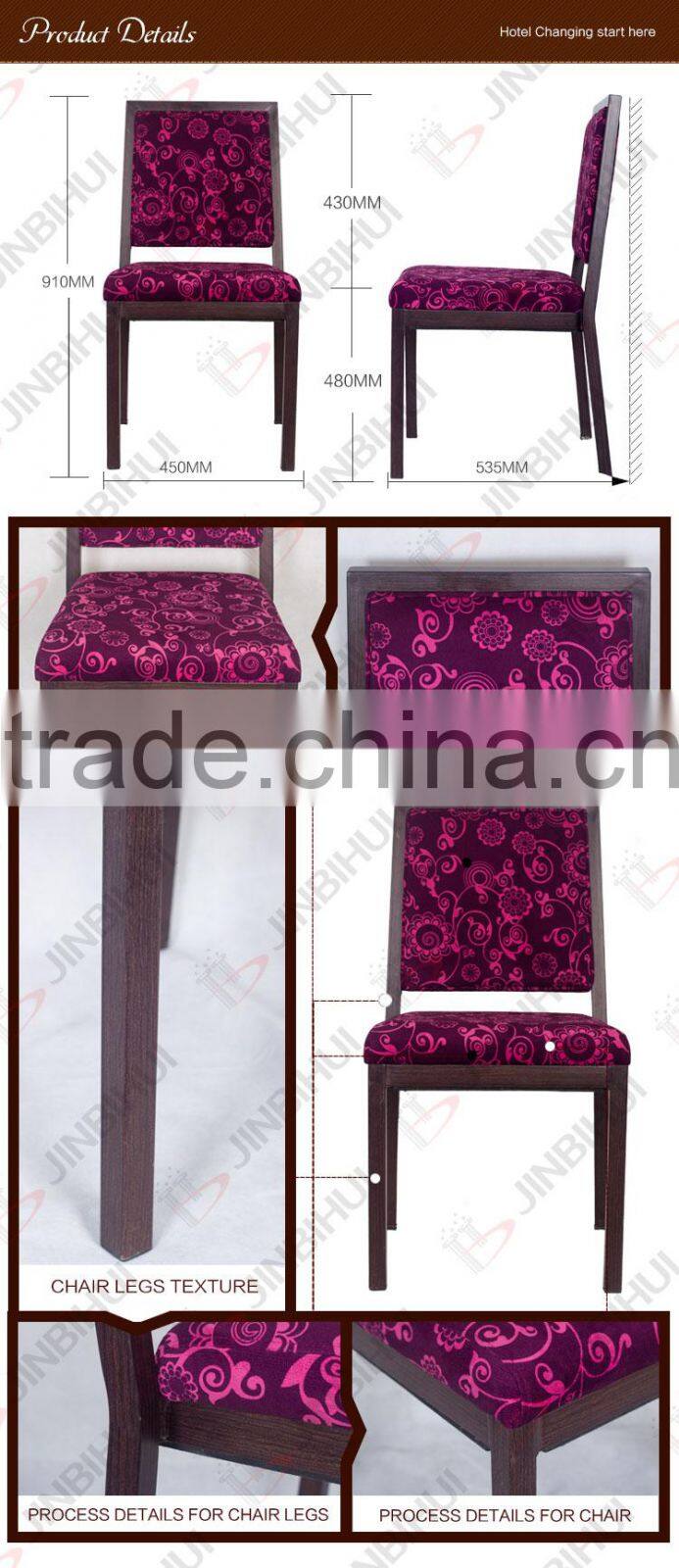 Purple Low Back Imitated Wood Restaurant Chair