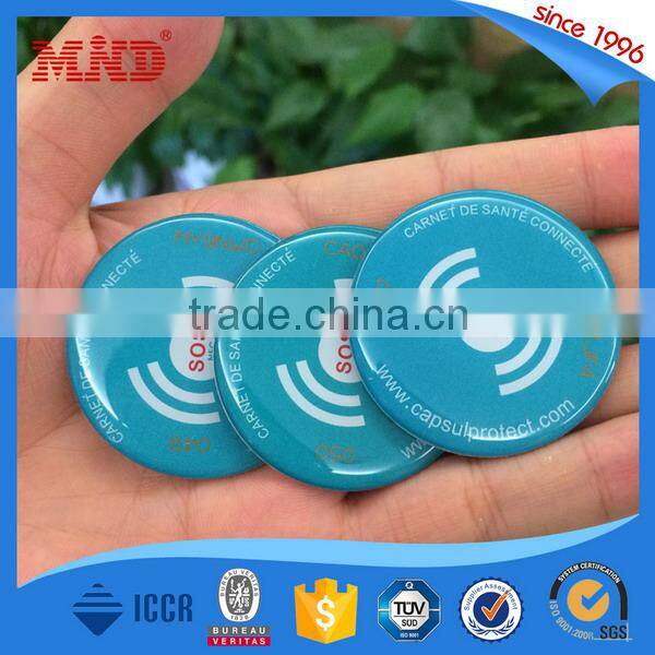 MDE169 practical Ntag216 pvc Epoxy NFC Tag with 3M adhensive tape