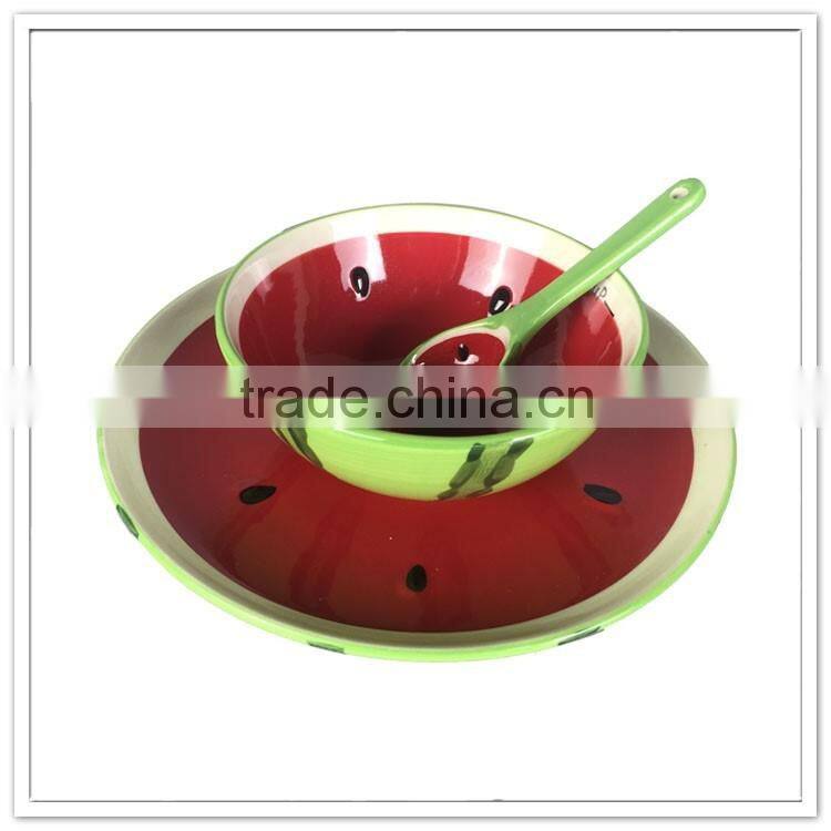 Latest fruit shaped ceramic-like unbreakable dinner set