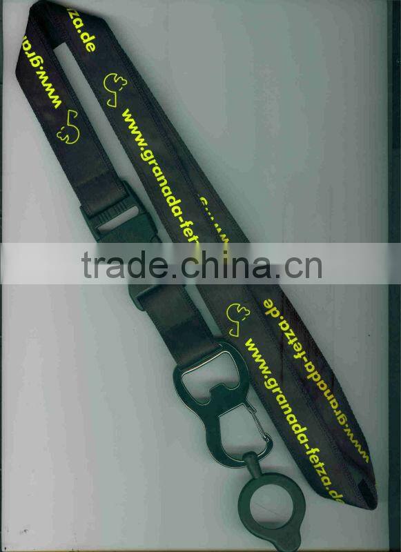 Custom promotional bottle opener lanyards