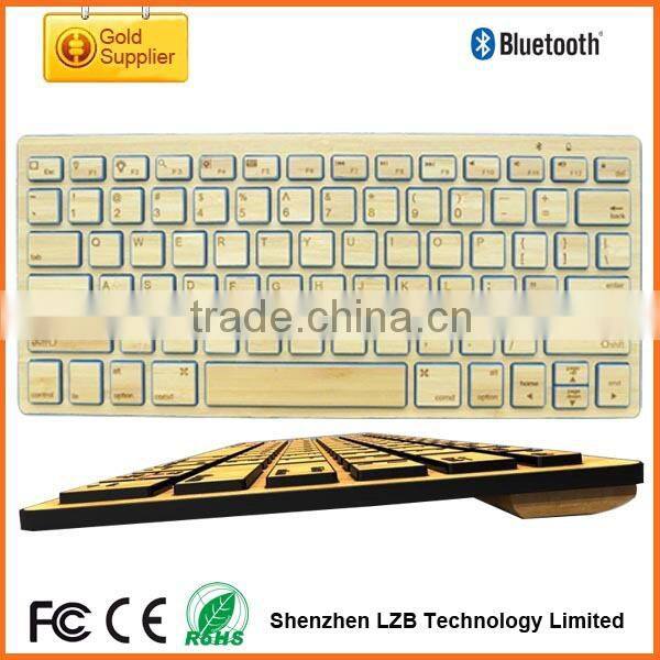 Wood keyboard, bamboo bluetooth keyboard for iphone/ipad/tablet