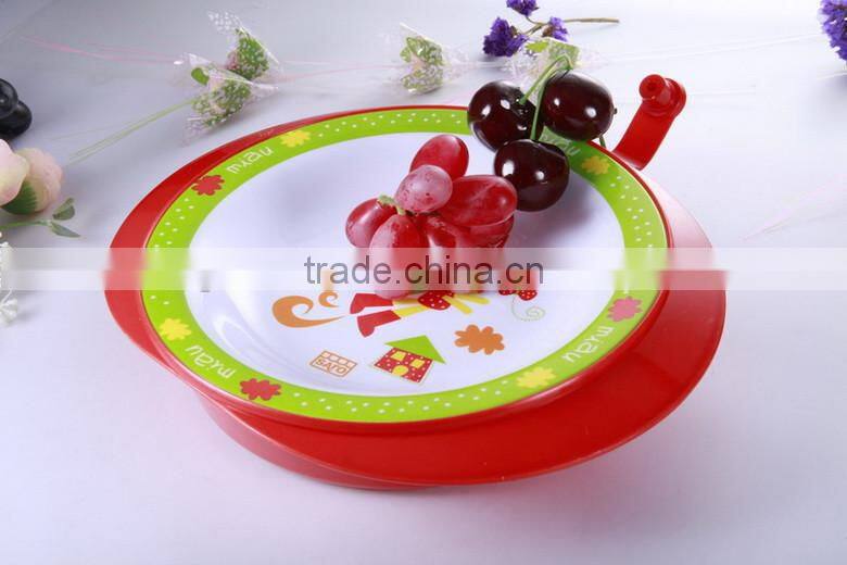 Cartoon design healthy 5pcs set melamine dinner set with gift box packing