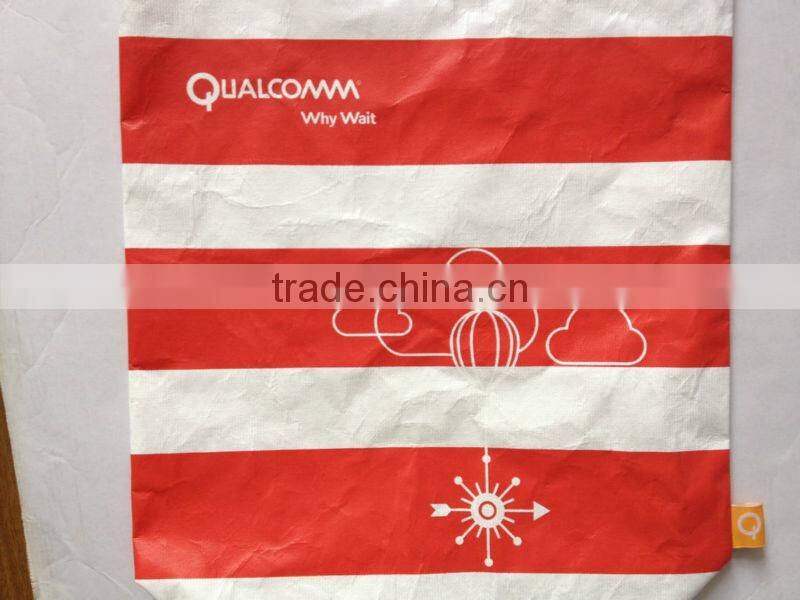 The orange stripes Tyvek bag