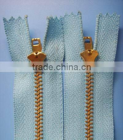 No.5 anti brass zipper close end with cotton tape