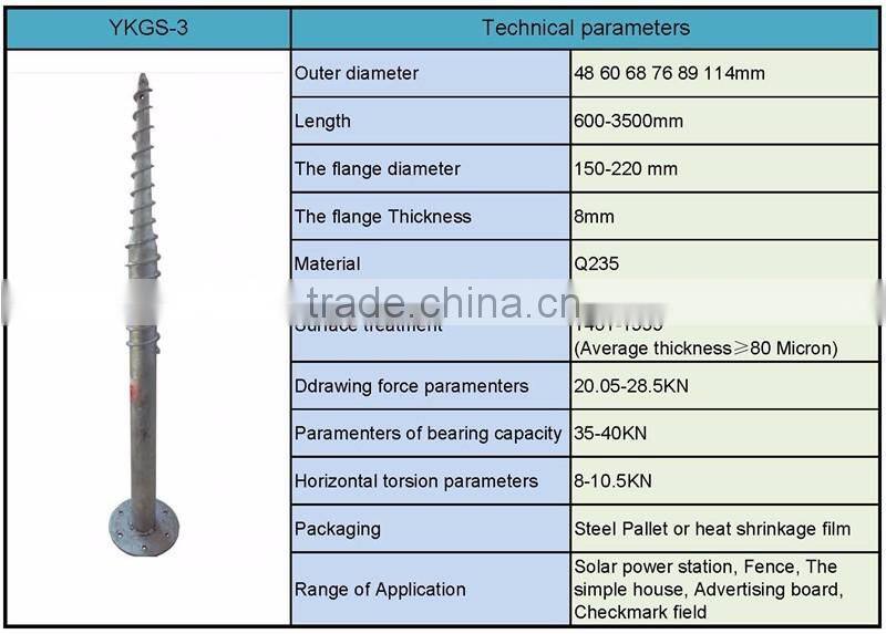 Hot selling carbon steel ground screw for solar stand