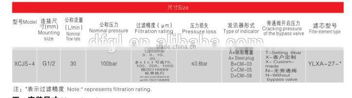XCJS-4 Hydraulic Pressure Line Pilot Valve Filter For Oil Filter Machine