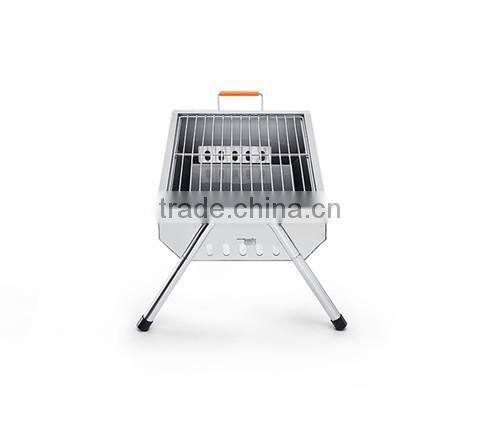 Stainless steel charcoal barbecue grill & Camping convenient barbecue grill