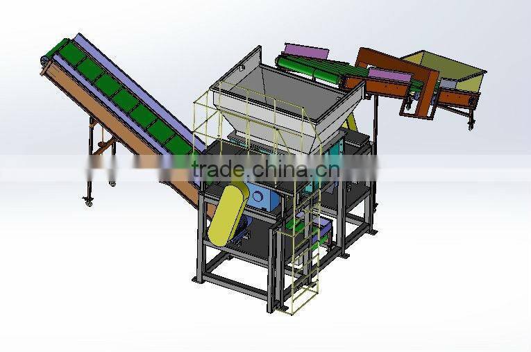 special design pp non-woven film and jumbo bags double shaft shredder