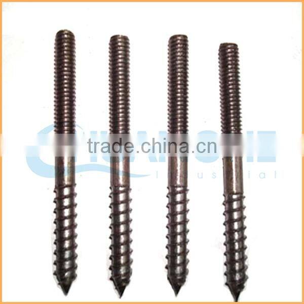 Hot sales high quality double thread zinc plate hanger bolt