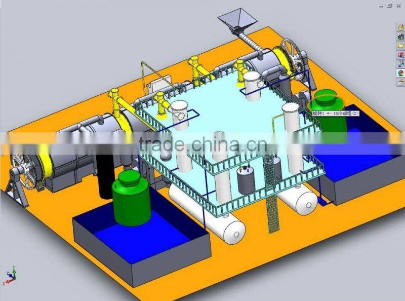 Special Design 2014 New Type Tube Reactor Pyrolysis Plant Recycling Plastic Scrap To Furnace Oil