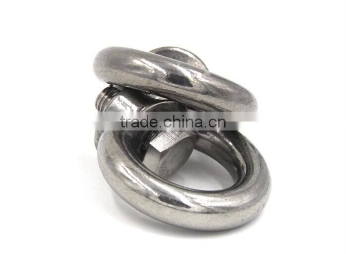 Factory manufacturer SS304 AISI316 din580 din582 lifting eye bolt and nut