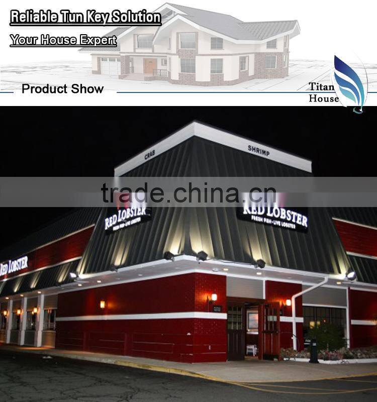 Well Designed Galvanized Steel Frame Kit Fast Food Restaurant