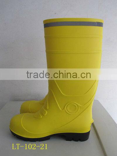 steel toe mining working boot yellow