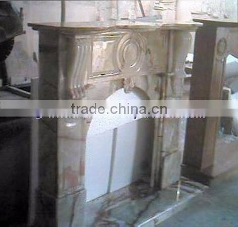 BEAUTIFUL MULTI GREEN ONYX FIREPLACES